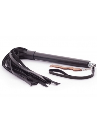 Черная кожаная плеть  Индиго  - 50 см. - Crazy Handmade - купить с доставкой в Домодедово