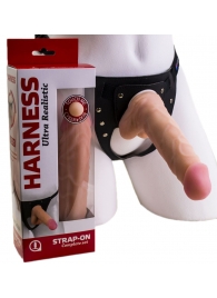 Страпон Harness из двух предметов: регулируемые трусики и насадка-фаллос - 17,5 см. - LOVETOY (А-Полимер) - купить с доставкой в Домодедово