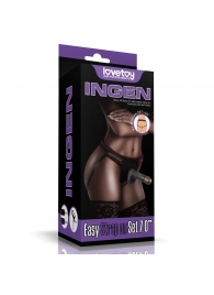 Женский темнокожий страпон Easy Strapon Set 7 Inch - 18 см. - Lovetoy - купить с доставкой в Домодедово