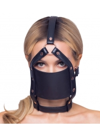 Черный намордник с кляпом-шаром Head Harness With A Gag - Orion - купить с доставкой в Домодедово