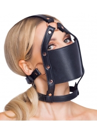 Черный намордник с кляпом-шаром Head Harness With A Gag - Orion - купить с доставкой в Домодедово