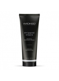 Массажный легкий крем WICKED Stripped plus Bare - 120 мл. - Wicked - купить с доставкой в Домодедово