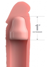 Телесная насадка-удлинитель 1 Inch Silicone X-tension - 17,8 см. - Pipedream - в Домодедово купить с доставкой