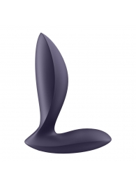 Фиолетовый анальный вибростимулятор Power Plug - Satisfyer - в Домодедово купить с доставкой