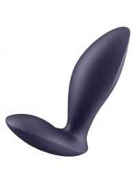 Фиолетовый анальный вибростимулятор Power Plug - Satisfyer - в Домодедово купить с доставкой