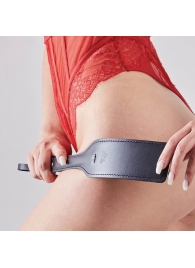 Черная кожаная шлепалка SitaBlack - 30 см. - Sitabella - купить с доставкой в Домодедово