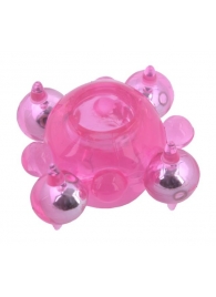 Эрекционное кольцо c бусинками - Toyfa Basic - в Домодедово купить с доставкой