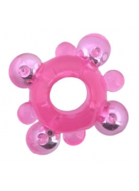 Эрекционное кольцо c бусинками - Toyfa Basic - в Домодедово купить с доставкой