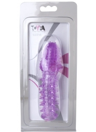 Фиолетовая насадка, удлиняющая половой член - 13,5 см. - Toyfa Basic - в Домодедово купить с доставкой