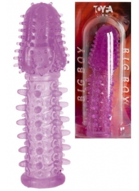 Фиолетовая насадка, удлиняющая половой член - 13,5 см. - Toyfa Basic - в Домодедово купить с доставкой