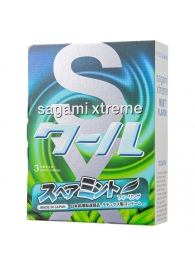 Презервативы Sagami Xtreme Mint с ароматом мяты - 3 шт. - Sagami - купить с доставкой в Домодедово