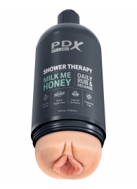 Телесный мастурбатор-вагина Shower Therapy Milk Me Honey - Pipedream - в Домодедово купить с доставкой