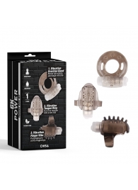 Набор из 3 дымчатых эрекционных колец с вибрацией Teasers Ring Kit - Chisa - в Домодедово купить с доставкой