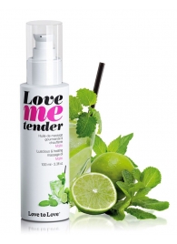 Съедобное согревающее массажное масло Love Me Tender Mojito с ароматом мохито - 100 мл. - Love to Love - купить с доставкой в Домодедово