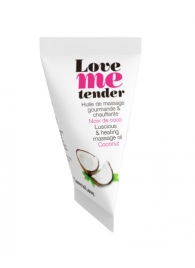 Съедобное согревающее массажное масло Love Me Tender Cocos с ароматом кокоса - 10 мл. - Love to Love - купить с доставкой в Домодедово
