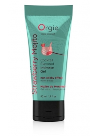 Съедобный интимный гель Orgie Lube Tube Cocktail Strawberry Mojito - 50 мл. - ORGIE - купить с доставкой в Домодедово