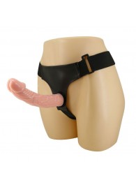 Гладкий фаллоимитатор с крупной головкой на ремешках - 19,7 см. - Baile - купить с доставкой в Домодедово