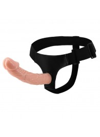 Гладкий фаллоимитатор с крупной головкой на ремешках - 19,7 см. - Baile - купить с доставкой в Домодедово