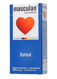 Презервативы с пупырышками Masculan Dotted - 10 шт. - Masculan - купить с доставкой в Домодедово