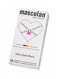 Ультрапрочные презервативы Masculan Ultra Safe Black - 10 шт. - Masculan - купить с доставкой в Домодедово