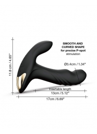 Черный вибромассажер простаты Multi P-Joy с 3 моторами - Dorcel - в Домодедово купить с доставкой