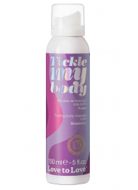 Массажная хрустящая пенка Tickle My Body Strawberry с ароматом клубники - 150 мл. - Love to Love - купить с доставкой в Домодедово