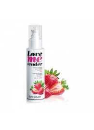 Съедобное согревающее массажное масло Love Me Tender Strawberry с ароматом клубники - 100 мл. - Love to Love - купить с доставкой в Домодедово