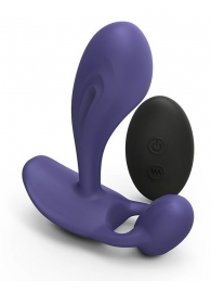 Темно-синий вибромассажер Witty P G Vibrator with Remote Control - Love to Love - в Домодедово купить с доставкой