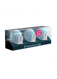 Набор из 3 мастурбаторов-яиц Satisfyer Savage - Satisfyer - в Домодедово купить с доставкой