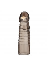Дымчатая насадка-удлинитель Ribbed Realistic Penis Enhancing Sleeve Extension - 15,2 см. - BlueLine - в Домодедово купить с доставкой
