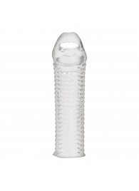 Текстурированная насадка на пенис Clear Textured Penis Enhancing Sleeve Extension - 16,5 см. - BlueLine - в Домодедово купить с доставкой