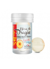 Интимный гель Esferas do Dragao Hot Ball с охлаждающе-разогревающим эффектом (2 шарика по 3 гр.) - HotFlowers - купить с доставкой в Домодедово