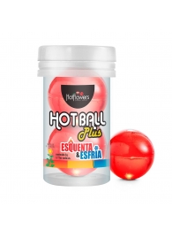 Лубрикант на масляной основе Hot Ball Plus с охлаждающе-разогревающим эффектом (2 шарика по 3 гр.) - HotFlowers - купить с доставкой в Домодедово