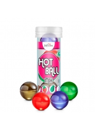 Ароматизированный лубрикант Hot Ball Mix на масляной основе (4 шарика по 3 гр.) - HotFlowers - купить с доставкой в Домодедово
