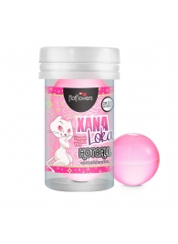 Лубрикант на силиконовой основе с эффектом вибрации Xana Loka Hot Ball (2 шарика по 3 гр.) - HotFlowers - купить с доставкой в Домодедово