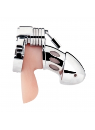 Клетка на пенис из металла Obedience Cock Cage - BlueLine - купить с доставкой в Домодедово