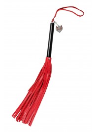 Красно-черная кожаная плеть - 50 см. - Pecado - купить с доставкой в Домодедово