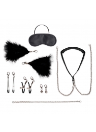 Большой эротический набор из 12 предметов Interchangeable Collar   Nipple Clips Set - Lux Fetish - купить с доставкой в Домодедово