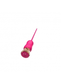 Розовый тонкий стимулятор Nipple Vibrator - 23 см. - I-MOON - купить с доставкой в Домодедово