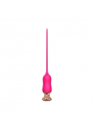 Розовый тонкий стимулятор Nipple Vibrator - 23 см. - I-MOON - купить с доставкой в Домодедово