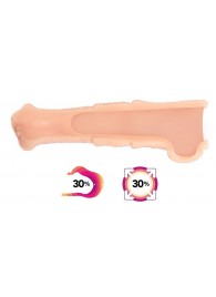 Телесная фантазийная насадка на член Cock Sleeve Size M - KOKOS - в Домодедово купить с доставкой