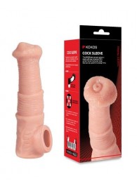 Телесная фантазийная насадка на член Cock Sleeve Size M - KOKOS - в Домодедово купить с доставкой