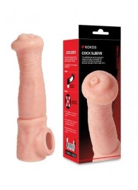 Телесная фантазийная насадка на член Cock Sleeve Size L - KOKOS - в Домодедово купить с доставкой