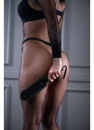 Кожаная шлепалка Sex Game с заклепками - 33 см. - БДСМ Арсенал - купить с доставкой в Домодедово