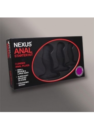 Набор из 3 массажеров простаты чёрного цвета NEXUS ANAL STARTER KIT - Nexus Range - в Домодедово купить с доставкой