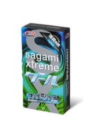 Презервативы Sagami Xtreme Mint с ароматом мяты - 10 шт. - Sagami - купить с доставкой в Домодедово