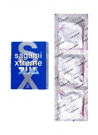 Розовые презервативы Sagami Xtreme FEEL FIT 3D - 3 шт. - Sagami - купить с доставкой в Домодедово