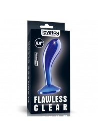Синяя анальная втулка Flawless Clear Prostate Plug 6.0 - 15 см. - Lovetoy - в Домодедово купить с доставкой