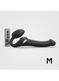 Черный безремневой страпон Multi Orgasm Size M с клиторальной стимуляцией - Strap-on-me - купить с доставкой в Домодедово
