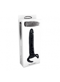 Чёрная насадка-фаллос для двойного проникновения INFLATABLE DILDO SLIM DONG  - 13,5 см. - Toyz4lovers - в Домодедово купить с доставкой